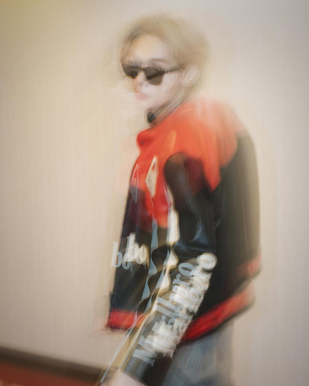 Marlboro Leather Jacket Black with Motorsport Inspired Patches