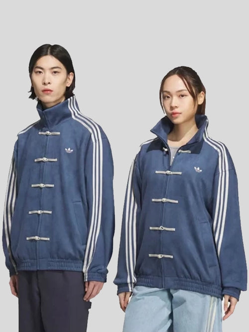 Unisex LZRUS Blue Festival Jacket showcasing modern CNY streetwear design