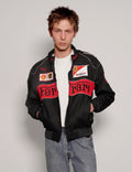 Black Ferrari Printed Jacket Racing Streetwear - LZRUS
