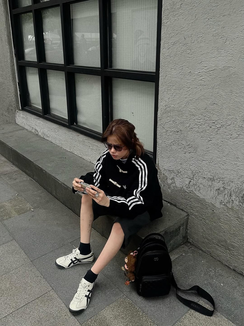 LZRUS Black CNY Jacket lifestyle shot – Black Lunar New Year Jacket urban streetwear culture India | limited edition CNY drop