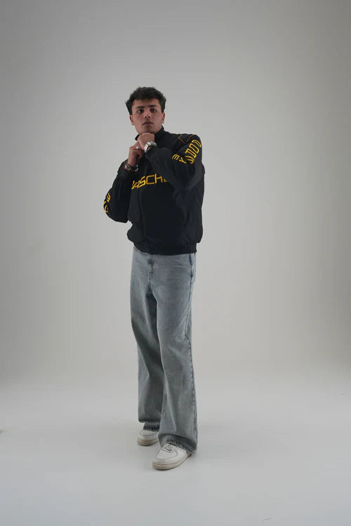 Lightweight embroidered Porsche jacket – side view with sleeve detailing