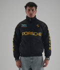 LZRUS Embroidered Porsche Jacket – front view with Porsche logo embroidery
