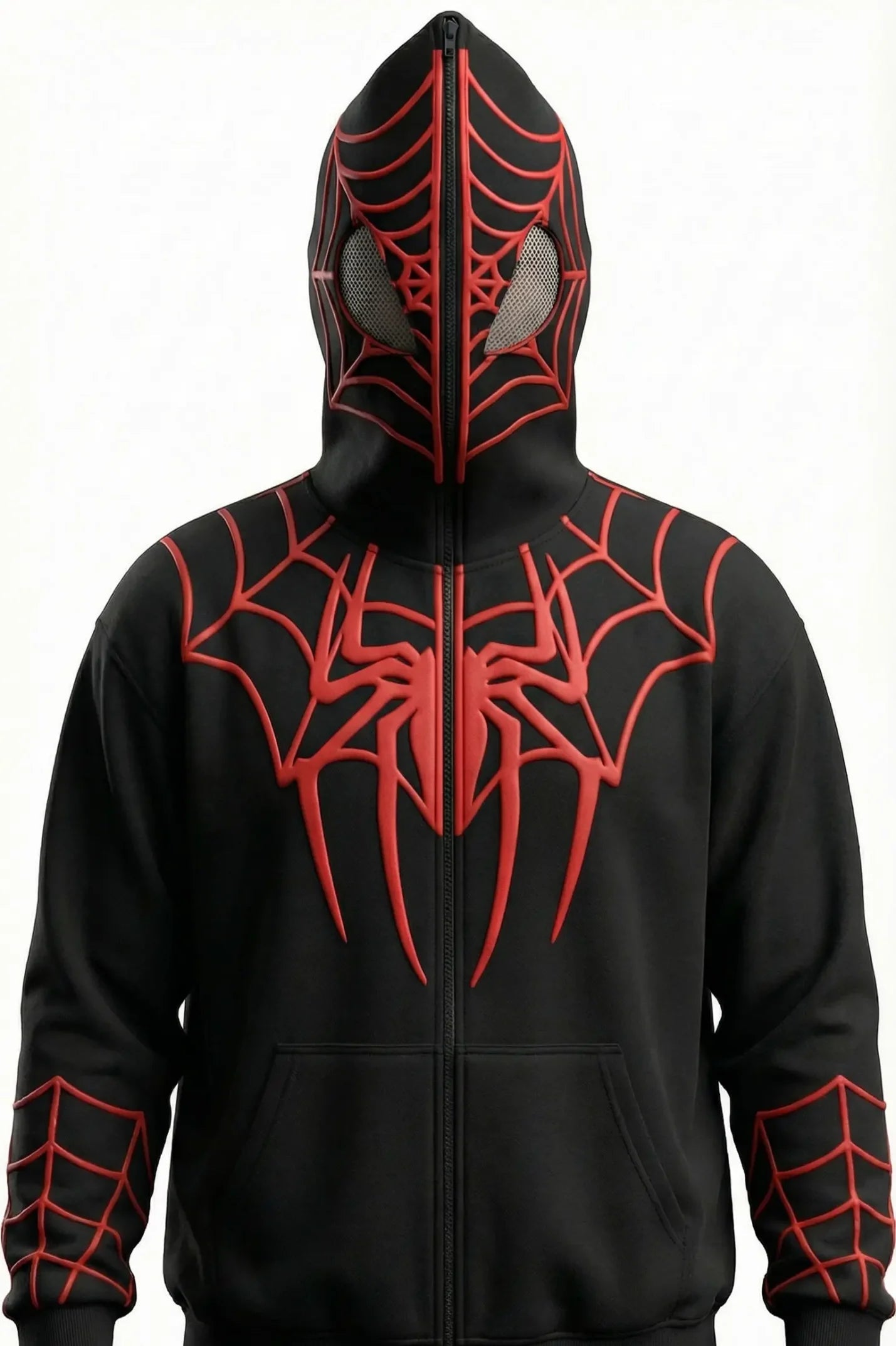 Buy black spiderman hoodie India – best black spiderman zip up hoodie to buy in India LZRUS marvel superhero black hoodie