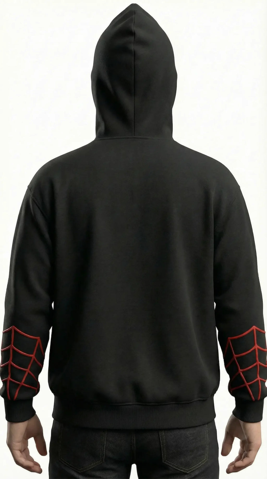 Miles Morales black hoodie India – LZRUS black spiderman zip up oversized streetwear fit full outfit lifestyle look
